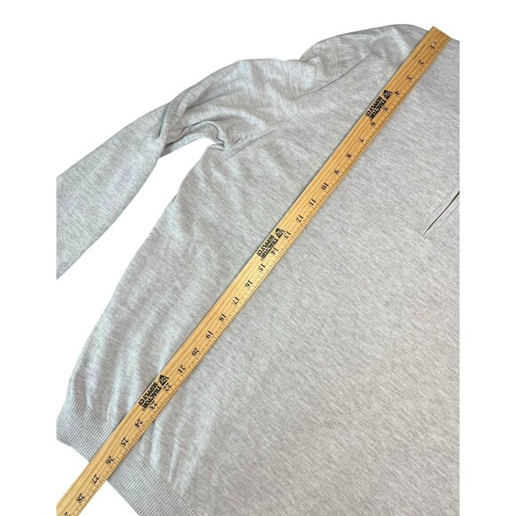Johnnie O‎ Sweater Mens Large Gray 1/4 Zip Pullover Cotton/Silk Athletic’s MLB - Picture 9 of 11